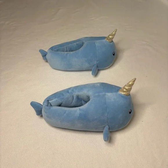 Narwhal Slippers Kids Size 2/3 - Picture 3 of 4